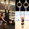 Gymnastic Rings Workout Set with Adjustable Straps for Full Body Strength Training and Bodyweight Crossfit Exercise - SunFit(Logo Customize Accept)
